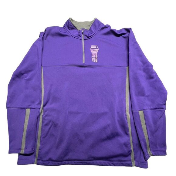 Nike Tops - Nike Golf Shirt‎ Womens XL Standard Therma Fit Purple Mountain West Fleece Zip
